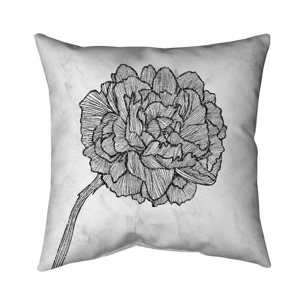 Fondo 20 x 20 in. Bright Peony-Double Sided Print Indoor Pillow FO2791518